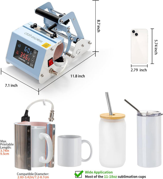 Prensa térmica para tazas Hobby Mug Press - Craft Express