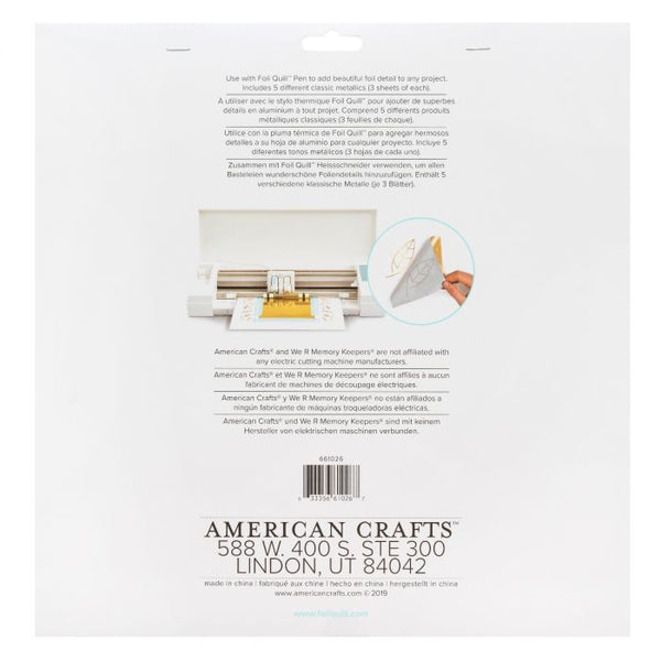 Pack de Foil para Foil Quill 12" x 12" SHINING STARLING