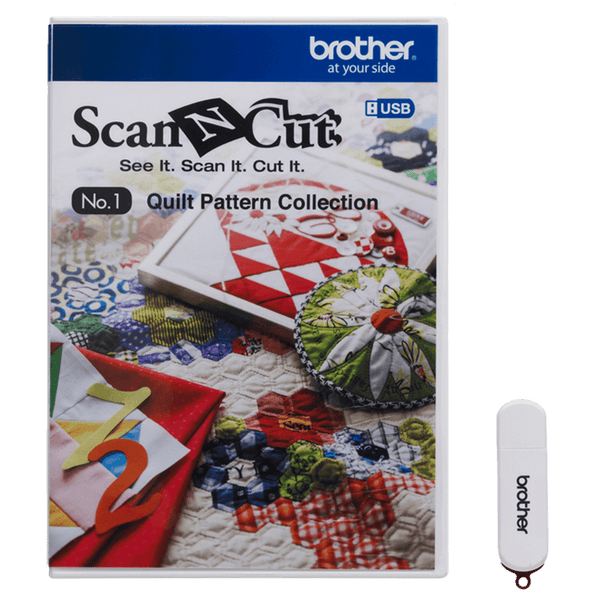 No. 1 Patrones para Quilting Kit de diseños para corte de tela. USB para ScanNCut Brother