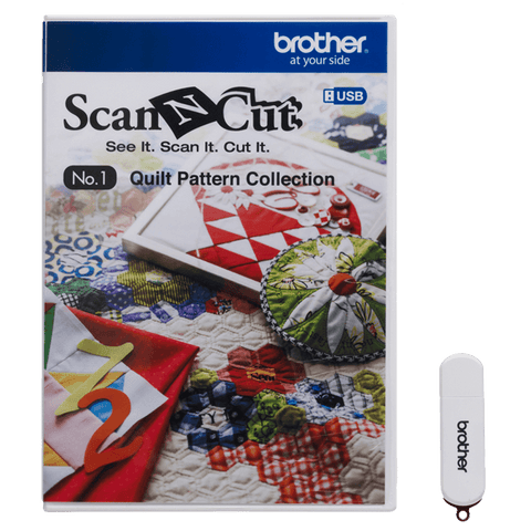 No. 1 Patrones para Quilting Kit de diseños para corte de tela. USB para ScanNCut Brother
