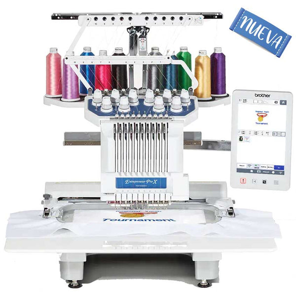 Máquina bordadora semi-industrial con 10 agujas PR1055X +  12 MSI + Capacitación + ENVÍO GRATIS