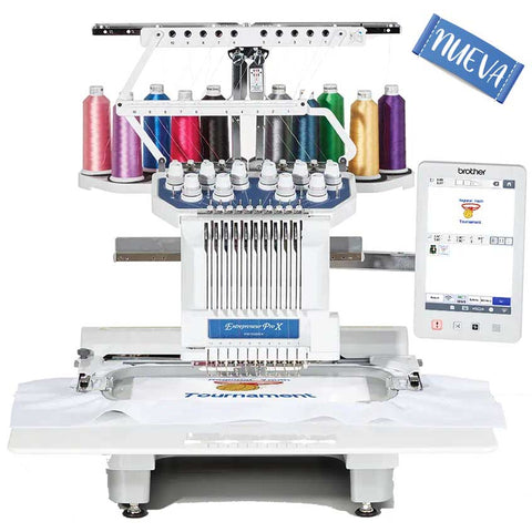 Máquina bordadora semi-industrial con 10 agujas PR1055X +  12 MSI + Capacitación + ENVÍO GRATIS