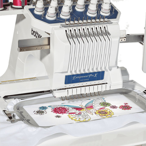 Máquina bordadora semi-industrial con 10 agujas PR1055X +  12 MSI + Capacitación + ENVÍO GRATIS