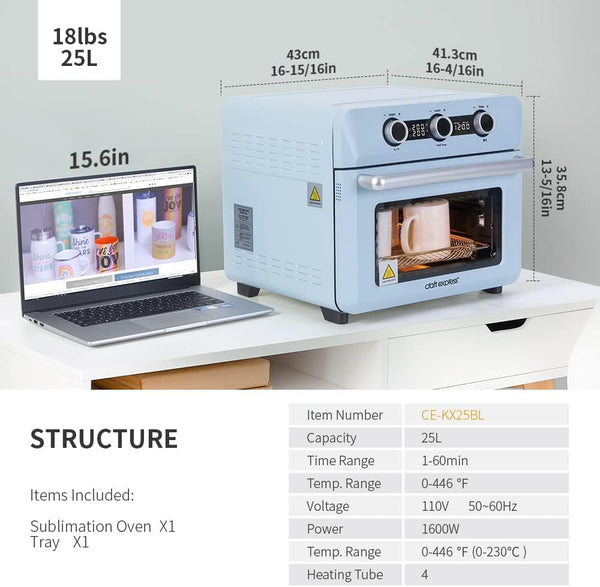 Horno de sublimación Craft Express Elite 25L