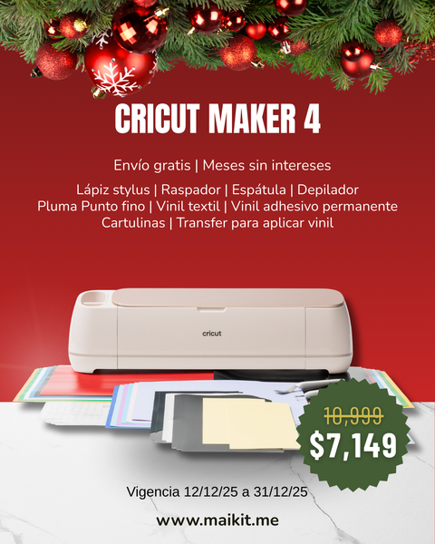 Plotter de Corte Cricut Maker 4 con Kit de materiales y herramientas