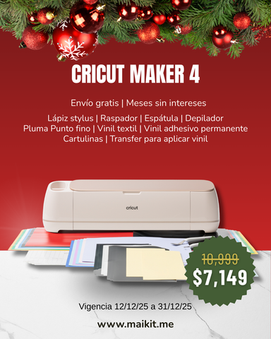 Plotter de Corte Cricut Maker 4 con Kit de materiales y herramientas