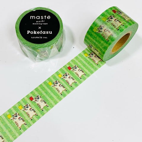Maste Washi Tape - Green Gatitos