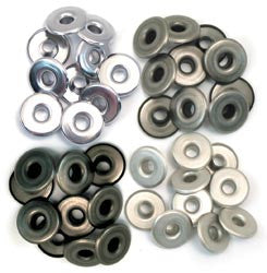 Eyelets & Washers Wide,Metálico Brillante
