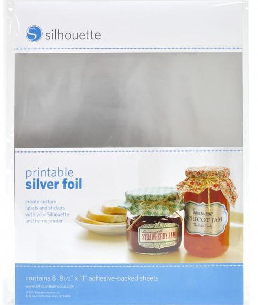 Papel adhesivo para impresión Foil Plateado