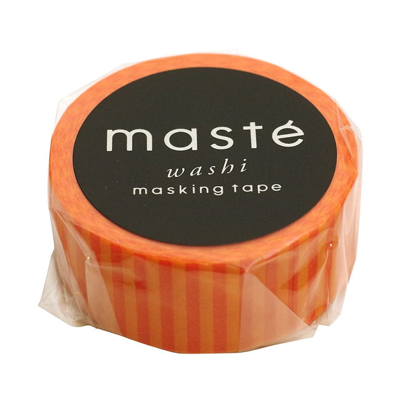 Maste Washi Tape - Orange / Stripe