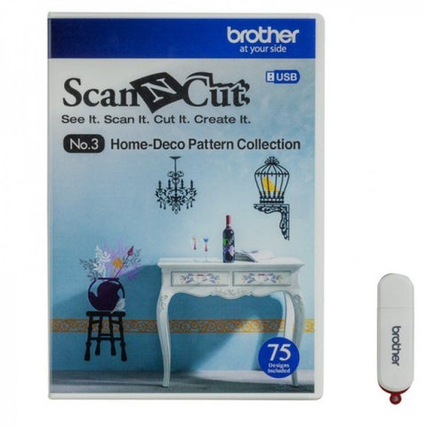 No. 3 Home- Deco kit de diseños Brother USB para ScanNCut