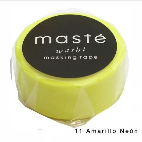 Maste Washi Tape - Neon Orange Horizontal Stripe