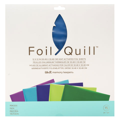 Pack de Foil para Foil Quill 12" x 12" Pavo Real