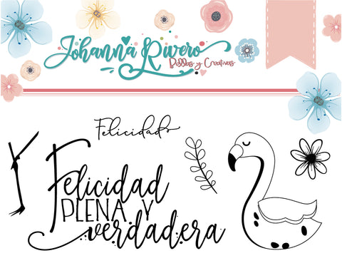 Sellos de acrílico Johanna Rivero Dulces Momentos Flamenco
