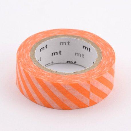 MT Washi Tape - Rayures Orange Fluo
