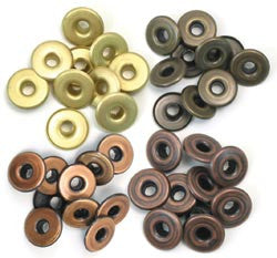 Eyelets & Washers Wide,Metálico Opaco