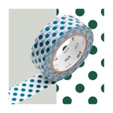 MT Washi Tape - Dot bottle green