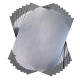 Hojas de Sticker (Adhesivas) - Plata Metalizada Cepillada